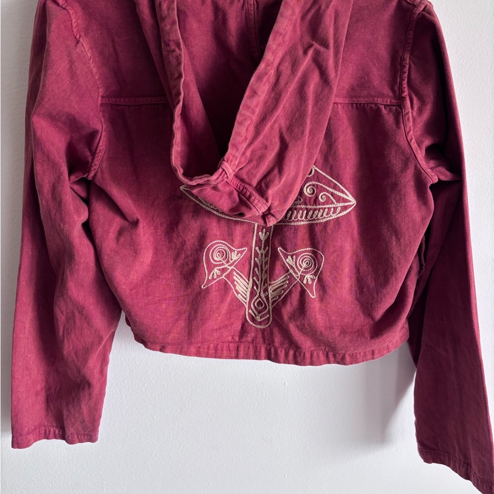 Earthbound Red Patchwork Jean Jacket - image 4